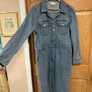 Topshop Light Blue Denim Jumpsuit